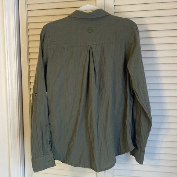 Magellan Olive Green Casual Button Down Shirt Classic Fit Size M - Picture 2 of 5